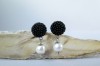 Juodos "Gervuogėlės" su perlais