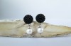 Juodos "Gervuogėlės" su perlais