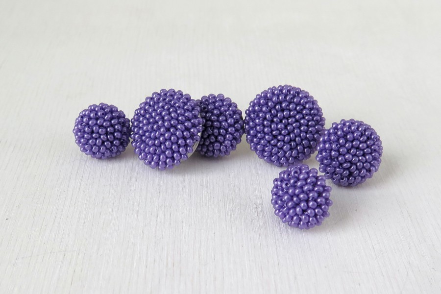 Violetiniai auskarai "Gervuogėlės"